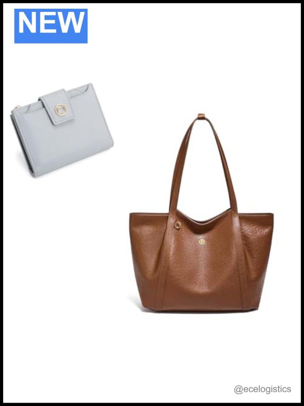 Large Tote Handbag with Matching Wallet for Women